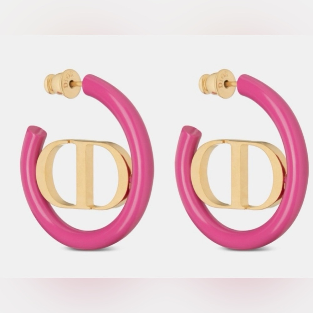 Dior 30 Montaigne Pink Lacquer Earrings